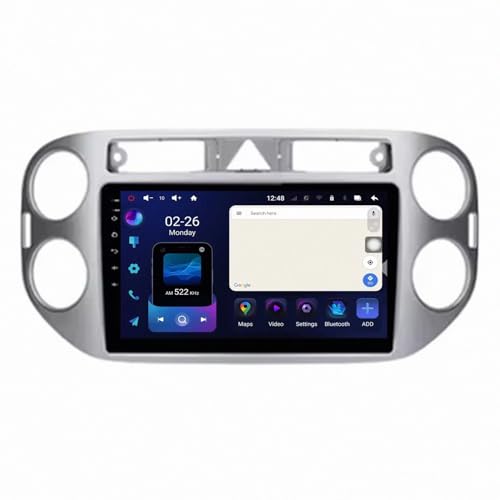 Radio de coche 2 DIN para VW Tiguan con navegación GPS Airplay Bluetooth y Mirror Link de 32G