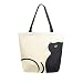Produktbild LUPINZ schwarze Katzen-Muster-Tragetasche, Reisetasche, Schultertasche für Shopping, Damen Handtasche