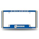 Rico Industries NCAA UC Riverside Highlanders 12' x 6' Chrome All Over Automotive License Plate Frame for Car/Truck/SUV