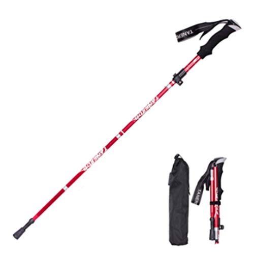 Bastones de trekking plegables ajustables y bastones de senderismo cortos