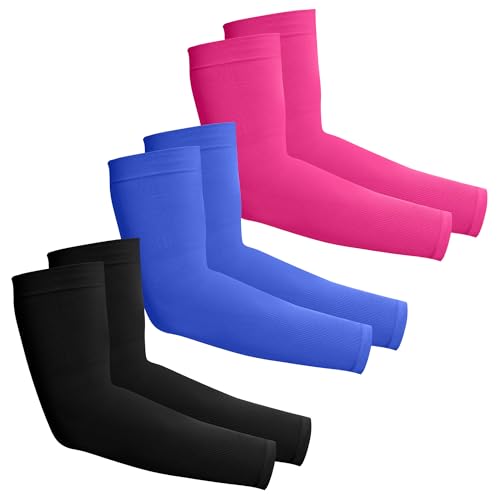 Image of Tough Outdoors UV Arm Sleeves for Men Women - Sun Protection Sleeves - Compression Golf Baseball Cooling Tattoo Arm Sleeve