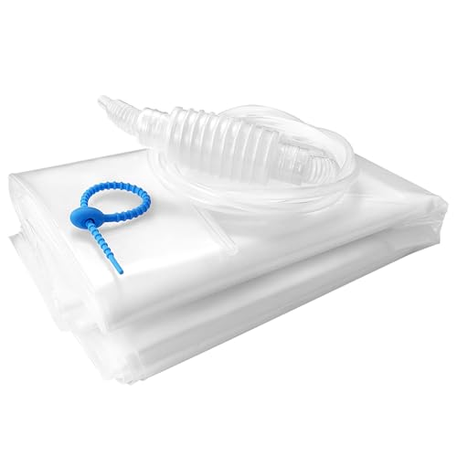 Water Storage Bladder 100Gal Bathtub Drinking Water Bag Food-Grade Storage Emergency Drinking Water Container, Comes with Hand Pump,Disaster and Hurricane Survival (1PCS)