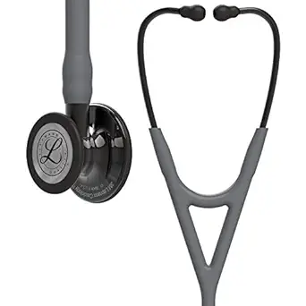 3M Littman 6238 Stethoscope ENGRAVING | Engrave your name or initials on the Littman stethoscope | Cardiology IV Diagnostic, High Polish Smoke Finish Chestpiece, Gray Tube,27 inch