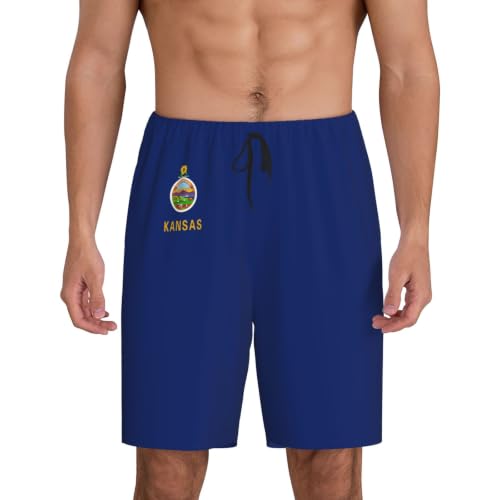 Pyjama court homme respirant et léger motif Kansas vêtement de nuit