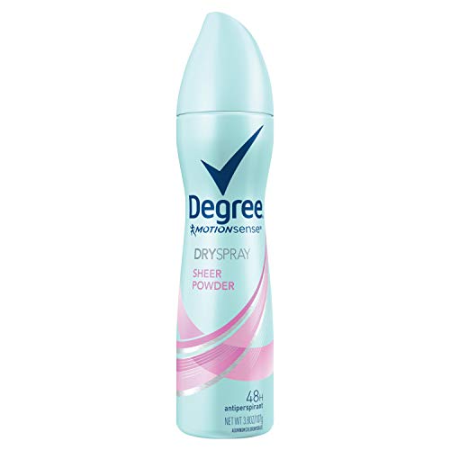 Degree MotionSense Dry Spray Antiperspirant, Sheer Powder 3.8 oz (Pack of 4)