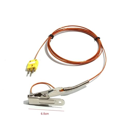 Termopar tipo K contra interferencias con cable blindado y abrazadera de 6.5cm 6