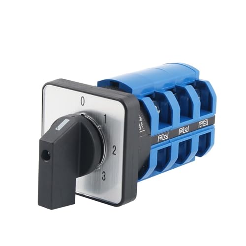 Commutateur à came 63A LW26-63/3 avec contacts en argent pour circuit rotatif fiable - 2