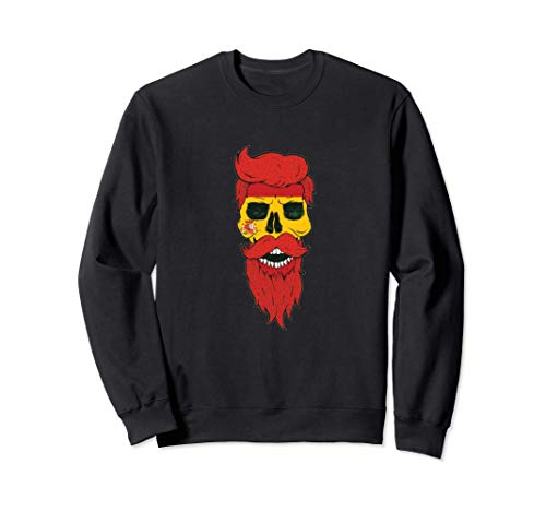 Calavera Con Bandera De España Para Patriotas Sudadera