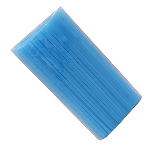200 pitillos desechables azules claros para beber miniatura 1