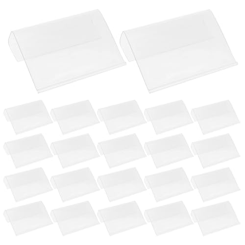 Porte-étiquettes clipsables transparents pour étagères de supermarché lot de 50