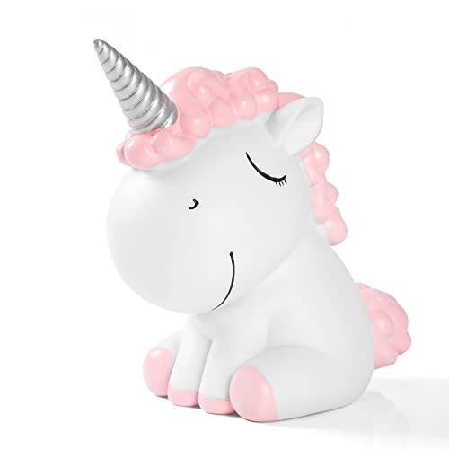 Image of LANKIN Unicorn Piggy Bank for Girls,Plastic Coin Bank,Unbreakable Money Bank with Mouth,Cute Pink Piggy Bank for Kids,First Money Box for Adults,Best Birthday Gifts Home Decoration