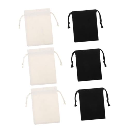 KOCKSHION 6個ドル記号付き巾着袋 収納ポーチ 小物入れ 用 パーティー 引き出物 コスプレ小道具 おやプレゼントの保管に