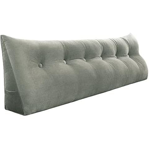 VERCART Rückenkissen Bett Rückenlehne Keilkissen Kopfteil Gepolstert Lesekissen Wandkissen Lendenkissen Cover