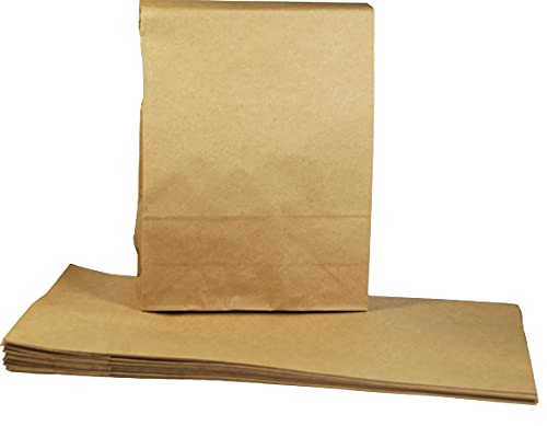 celloexpress Kraft Paper Bags Block Bottom - Brown & White | Recyclable | Food Safe | Strong (Brown - 6" x 12", Pack of 200)