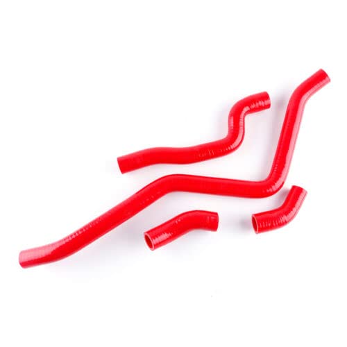 Kit de manguera de refrigerante de radiador de silicona para Yamaha Raptor 660 660R YFM660R (rojo)
