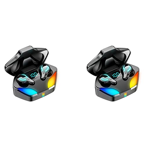 BEEOFICEPENG 2 set auriculares Bluetooth Gaming Low Delay Earbuds auriculares manos con micrófono TWS impermeable Touch Control decodificación
