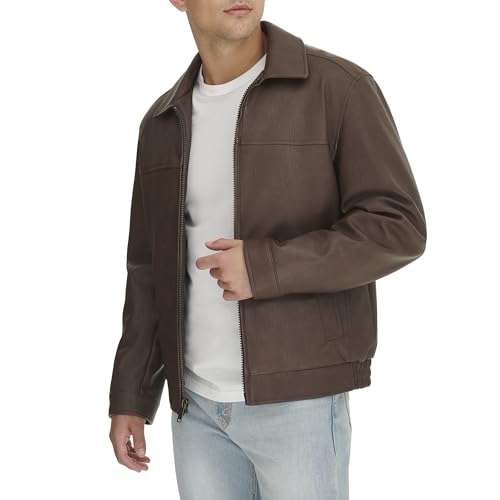 Image of DOCKERS Men's James Faux Leather Jacket (Regular, Big & Tall Sizes)