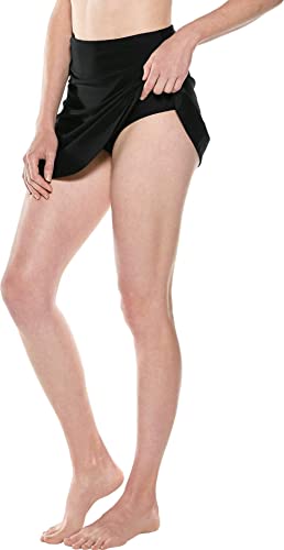 Coolibar Upf 50+ Women's Big Wave Swim Skort - Sun Protective (Large- Black) #TOP2