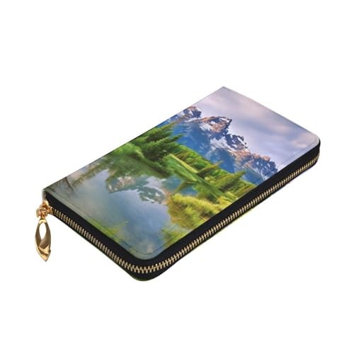 National Park Wallet For Women Men Clutch Rfid Blocking Leather Wallets Large Capacity Purse Credit Card Holder Money Case With Zipper Phone Holder Long Travel Purse3