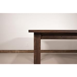 Rustic solid wood dining table maple priest table light coffee colored wooden kitchen table modern simple style farmhouse kitchen table suitable for kitchen or dining room tables  urban country home decor