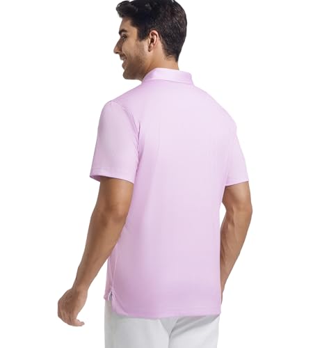 Alex Vando Mens Golf Shirt Moisture Wicking Classic Print Golf Shirts for Men