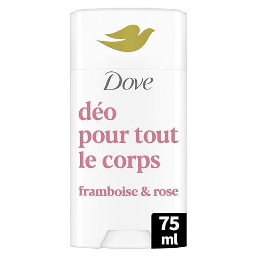 Déodorant stick Dove corps entier parfum framboise rose soin peau sensible 75ml