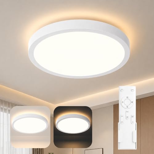 【ｈｉｄｅｍａｓａ】シーリングライト LED 間接照明 調光調色 上下発光 リモコン操作 タイマー機能 省エネ 取付簡単 天井照明 和室 洋室 寝室 リビング 日本語取扱説明書 (ホワイト 6畳, 単品)の商品画像（Amazon）