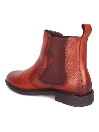 Image of Carlton London Men's Premium Leather Slip-On Solid Chelsea Boots