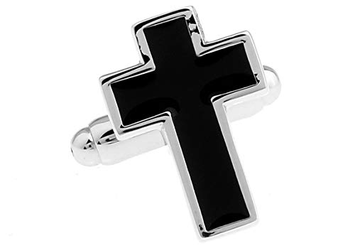 Mancuernillas Daesar Vintage Cruces Negras para Hombre miniatura 3