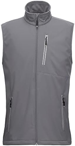 33,000ft Leichte Softshell Weste für Herren Wasserdichte Laufweste Vests | Outdoor Weste Herren Reflektierende Fahrradweste Atmungsaktive Rennrad Sportweste Ärmellose Jacke für Wan