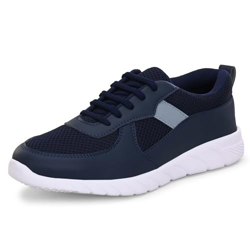 Image of Centrino Lightweight Sneakers for Men | Shoes for Man Stylish | Casual Breathable Lace-Up Canvas Walking Shoes | Cushioned Insole for All-Day Comfort | Anti-Skid Sole | Comfortable Mens Shoes Daily (6822)