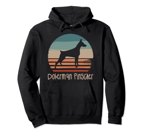 Silhouette rétro vintage Doberman Pinscher Lover Sweat à Capuche