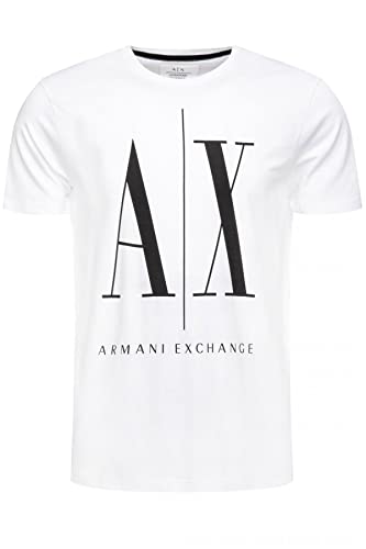 Armani Exchange Herren T-shirt 8nztpazjh4z T-Shirt, Weiß, L