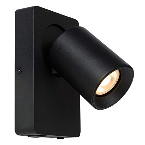 Lucide NIGEL - Spot mural - LED - GU10 - 1x5W 3000K - Point rechargement USB - Noir - Image 5