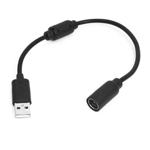 Image of Replacement Dongle USB Breakaway Cable for Xbox 360 Black USB Breakaway PC Cable Cord Adapter Converter for Xbox 360