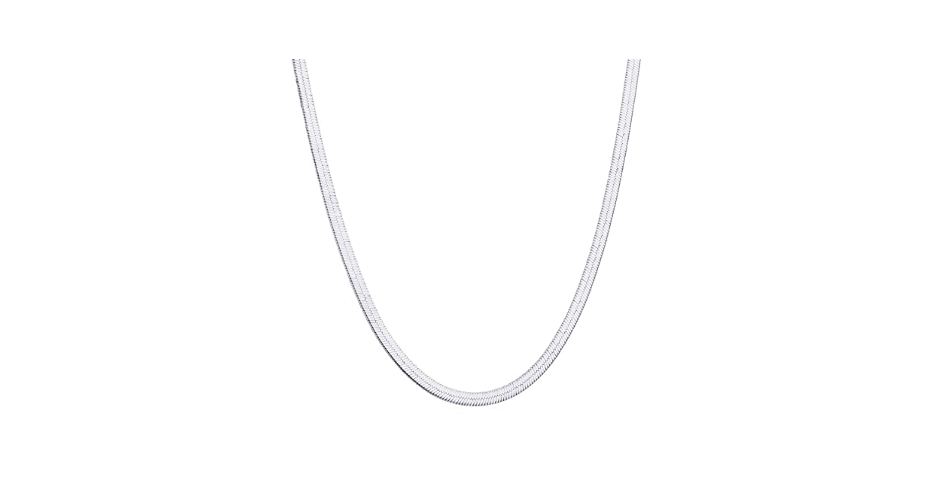 Dsnyu 0.32CM Stainless Steel Link Chain Necklace Silver 45CM