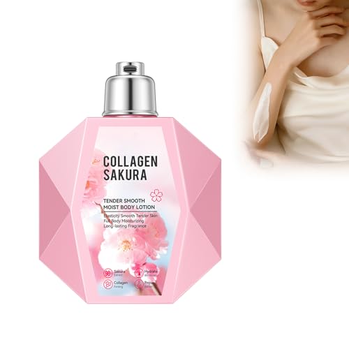 Loción Corporal de Flores de Cerezo - Crema Hidratante de Flores de Cerezo para el Cuerpo, 300ml - Fórmula Blanqueadora con Extracto de Sakura, Hidratación Profunda para Piel Clara y Radiante