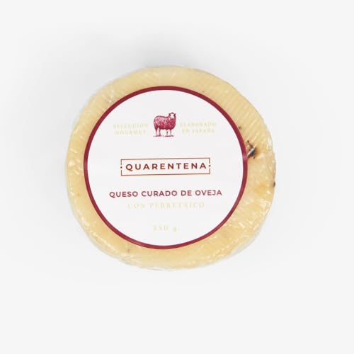 QUARENTENA - Queso Baby Artesano de Leche Cruda de Oveja con Perretxico, Producto Gourmet, 550g, Hecho en España