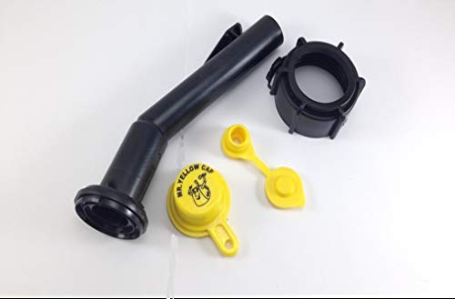 1 - Mr. Yellow Cap Fuel Gas Can Jug Spout Nozzle, Ring, Cap & Vent, Replaces Blitz 900302 900092 900094 Old Style - Please Read Description Thoroughly Before Ordering! Thank You #TOP3