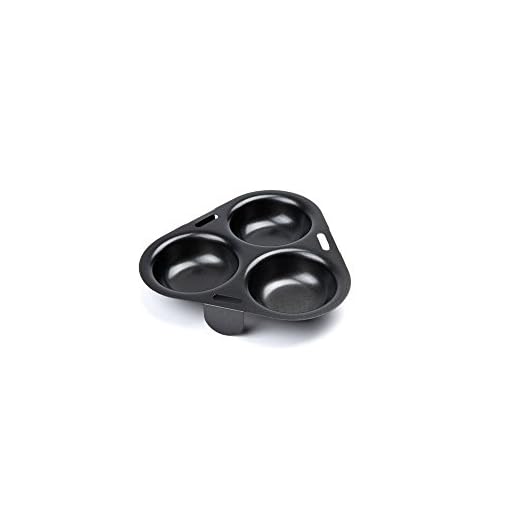 Fox Run 3-Egg Poacher Insert, Carbon Steel, Non-Stick,Black