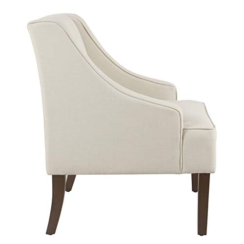 Image of HomePop Classic Swoop Arm Accent Chair - Warm Ivory