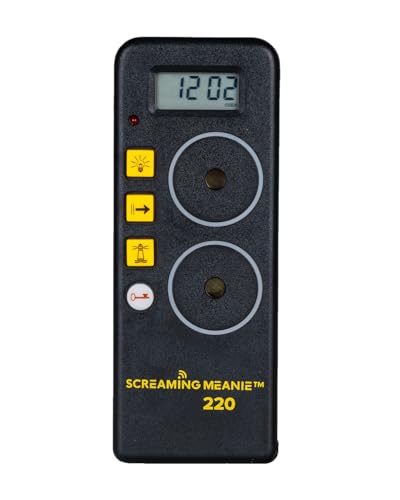 Screaming Meanie 220 Alarm Clock and Timer, Extremely Loud for Deep Sleepers, Multi-Purpose Clock, 3 Sound Levels (with 9v Battery Included) - Black