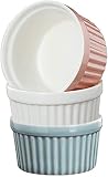 Mini ceramiczne kokilki Odporność na wysoką temperaturę Piekarnik Ceramiczna zastawa stołowa Gotowane na parze jajko Kubek Budyń 3 sztuk 3 sztuki (Kolor: 3 sztuki)