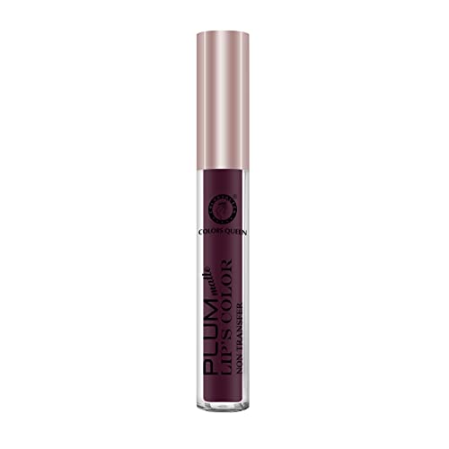 Image of Colors Queen Plum Matte Non Transfer, Water Proof, Liquid Lipstick (16 - Currant, 7ml)