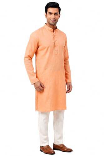 Image of Men's Traditional Ethnic Kurta Long Solid Casual