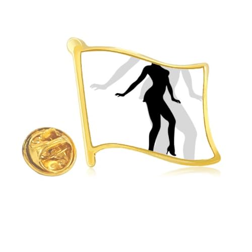 Pin's hot woman dancing outline en métal doré pour personnaliser vos vêtements