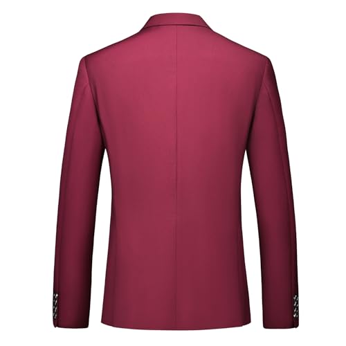 MOGU Mens 3 Piece Dress Suit Slim Fit One Button Side Vents Tuxedo2