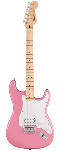Image of Fender Squier Sonic Stratocaster HT H - Flash Pink Bundle with Tuner, Strap, Picks, and Austin Bazaar Guitar DVD