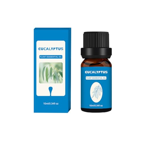 Aceites esenciales de eucalipto, 10 ml, aceites esenciales para aromaterapia, aceites aromáticos para difusor, aceite esencial de eucalipto, aceite de eucalipto para piel, cuerpo, cuidado del cabello