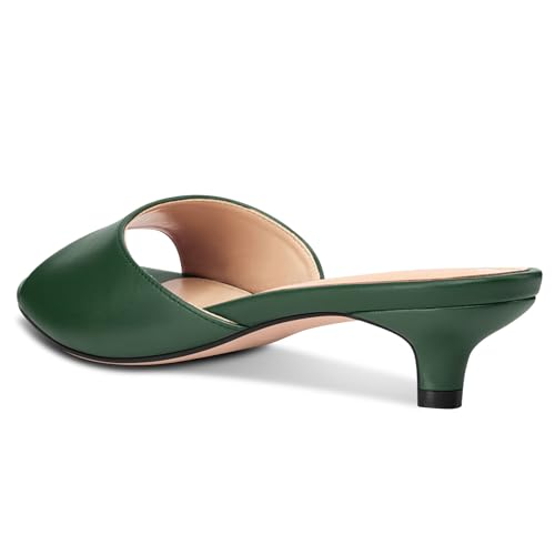 Image of TNYNFBEB Womens Low Kitten Heel Open Toe Sandals Mules Shoes Slingback Prom Party Dress Summer 1.4 Inches Heels